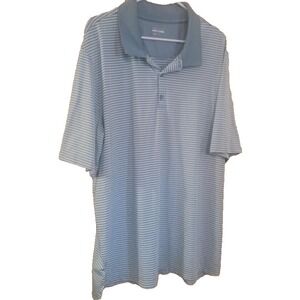 BCG T-shirt  Steel Blue Men's POLO Tee Shirt size 2XL Casual golf striped golfer
